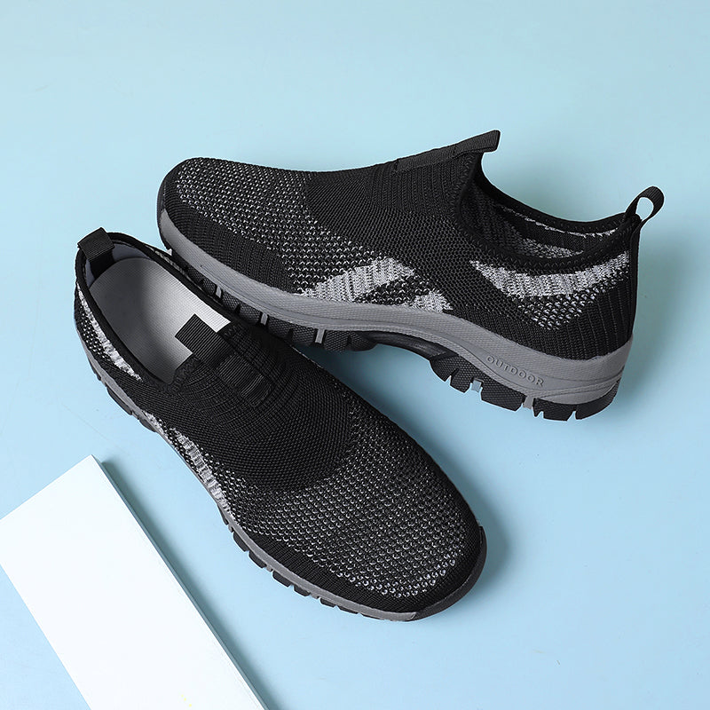(⏰Clearance Sale - 70% OFF🔥)Men's Mesh Hiking Shoes - Slip-On, Lightweight, Wide Toe Box with Arch Support