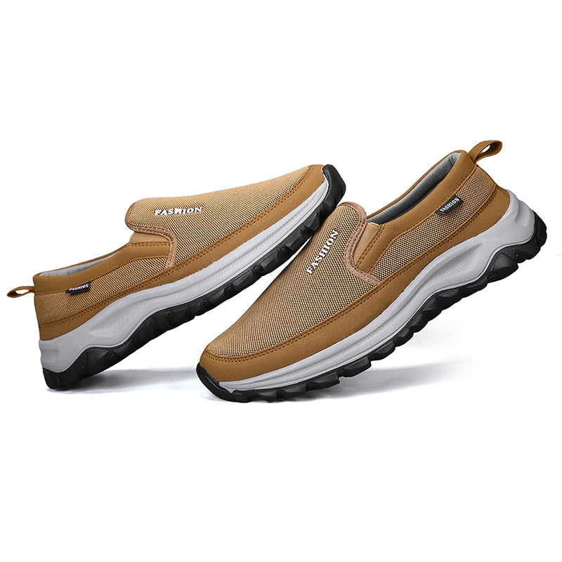 Men's Slip On Walking Casual Loafers - Slip-On, Cushioned, Wide Toe Box with Arch Support