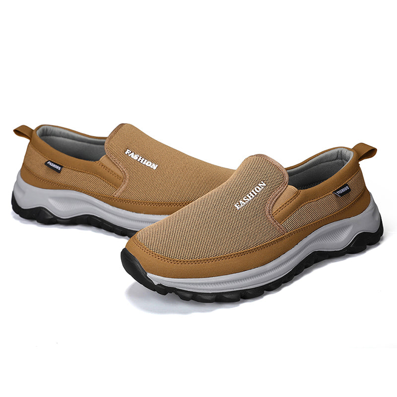 Men's Slip On Walking Casual Loafers - Slip-On, Cushioned, Wide Toe Box with Arch Support