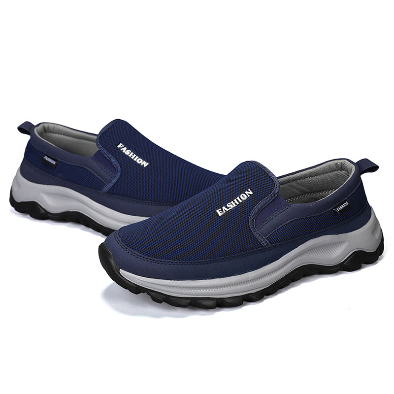 Men's Slip On Walking Casual Loafers - Slip-On, Cushioned, Wide Toe Box with Arch Support