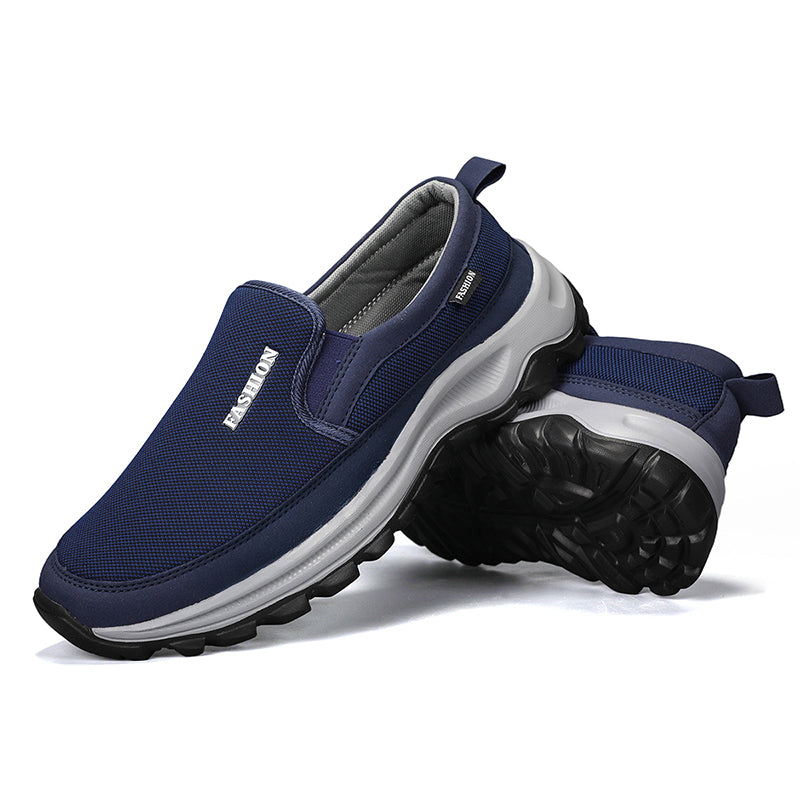 Men's Slip On Walking Casual Loafers - Slip-On, Cushioned, Wide Toe Box with Arch Support