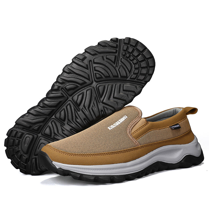 Men's Slip On Walking Casual Loafers - Slip-On, Cushioned, Wide Toe Box with Arch Support
