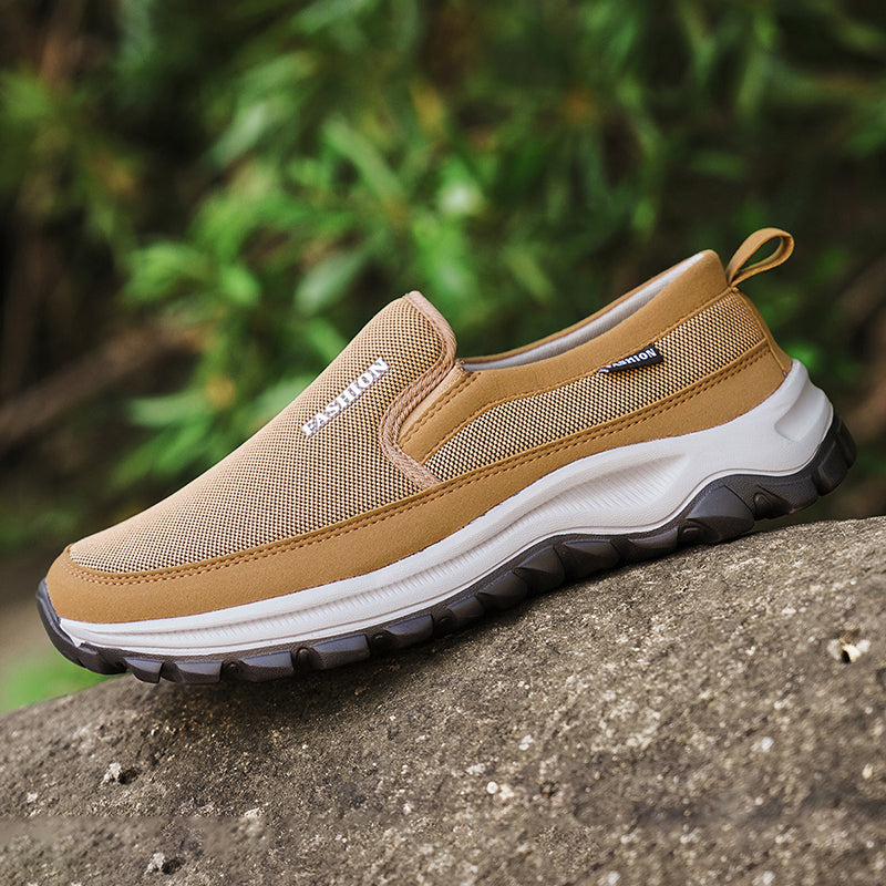 Men's Slip On Walking Casual Loafers - Slip-On, Cushioned, Wide Toe Box with Arch Support