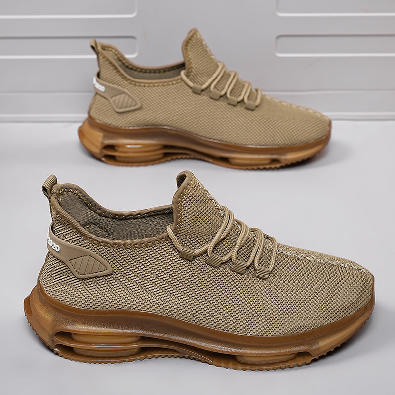 (⏰Limited Time Sale 70% OFF)Men's Mesh Walking Shoes - Lace-Up, Cushioned, Wide Toe Box with Arch Support