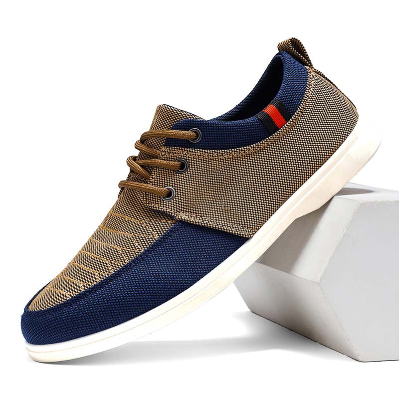 Men's Mesh Walking Shoes - Lace-Up, Breathable, Wide Toe Box with Arch Support