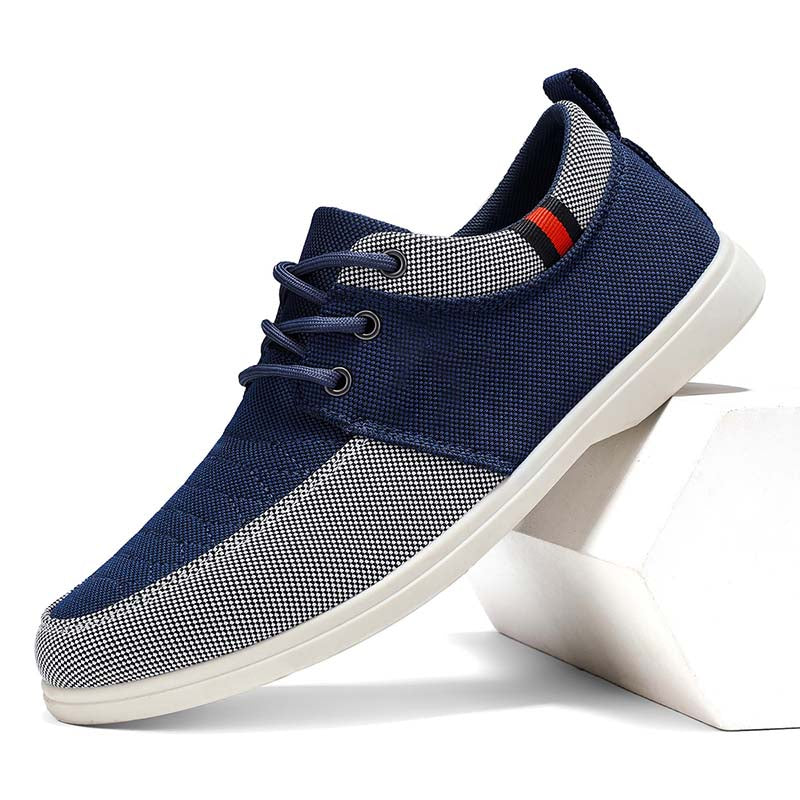 Men's Mesh Walking Shoes - Lace-Up, Breathable, Wide Toe Box with Arch Support