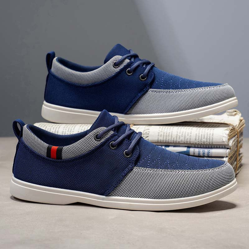 Men's Mesh Walking Shoes - Lace-Up, Breathable, Wide Toe Box with Arch Support
