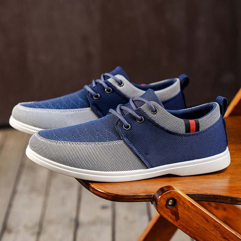 Men's Mesh Walking Shoes - Lace-Up, Breathable, Wide Toe Box with Arch Support