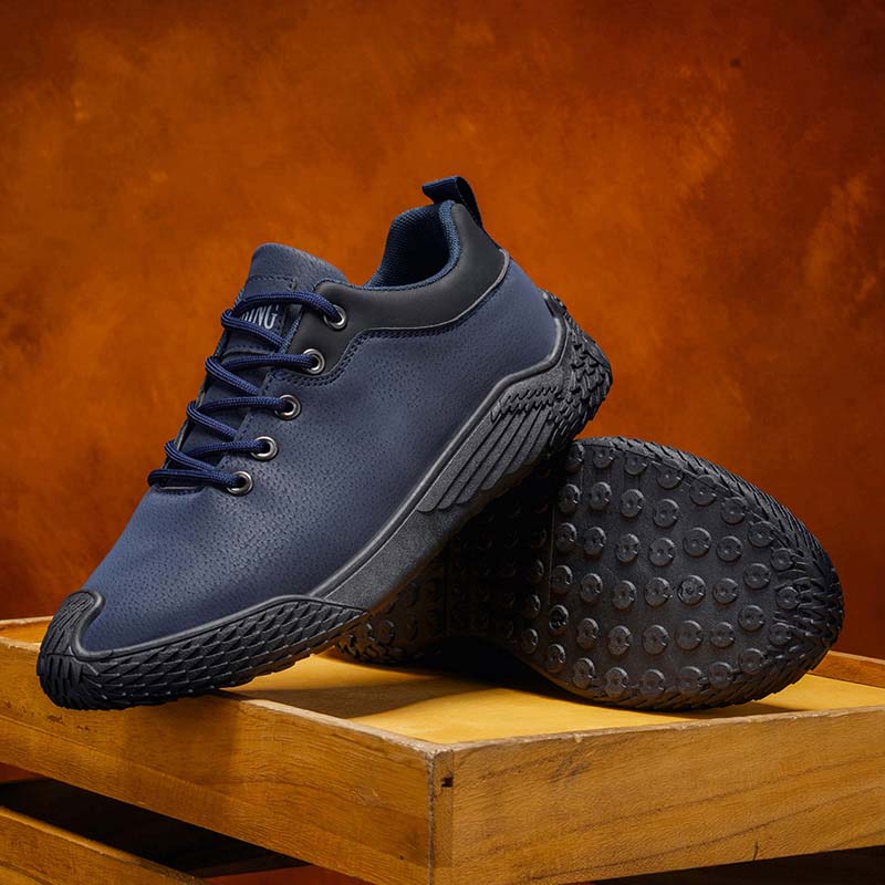Men's Mixed Suede Casual Boots - Lace-Up, Waterproof, Wide Toe Box with Arch Support