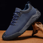 Men's Mixed Suede Casual Boots - Lace-Up, Waterproof, Wide Toe Box with Arch Support