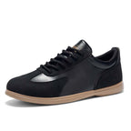 Men's Mixed Material Casual Boots - Lace-Up, Waterproof, Wide Toe Box with Arch Support