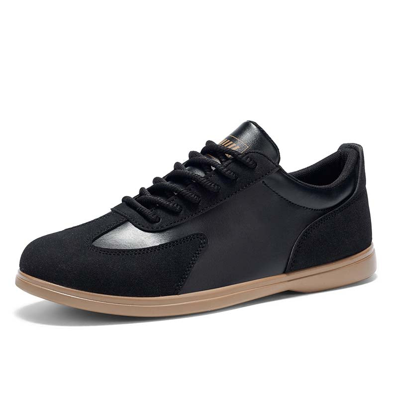 Men's Mixed Material Casual Boots - Lace-Up, Waterproof, Wide Toe Box with Arch Support