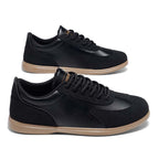 Men's Mixed Material Casual Boots - Lace-Up, Waterproof, Wide Toe Box with Arch Support