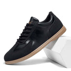 Men's Mixed Material Casual Boots - Lace-Up, Waterproof, Wide Toe Box with Arch Support