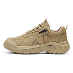 Men’s Waterproof Suede Hiking Shoes for Tired Feet | Wide Toe Box, Arch Support & Non-Slip Grip for Work, Trails & Wet Weather