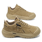 Men’s Waterproof Suede Hiking Shoes for Tired Feet | Wide Toe Box, Arch Support & Non-Slip Grip for Work, Trails & Wet Weather
