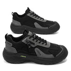 Men’s Waterproof Suede Hiking Shoes for Tired Feet | Wide Toe Box, Arch Support & Non-Slip Grip for Work, Trails & Wet Weather