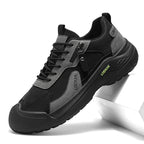Men’s Waterproof Suede Hiking Shoes for Tired Feet | Wide Toe Box, Arch Support & Non-Slip Grip for Work, Trails & Wet Weather