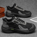 Men’s Waterproof Suede Hiking Shoes for Tired Feet | Wide Toe Box, Arch Support & Non-Slip Grip for Work, Trails & Wet Weather