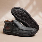 ⏰Limited Time Sale 70% OFF-Men’s Handmade Premium Leather Slip-On Driving Boots – Wide Toe, Arch Support, Waterproof, Pressure Relief, Non-Slip Sole for Casual, Travel & Outdoor