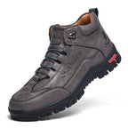 (🎁#5 Best Seller)  Men’s Orthopedic Handmade Leather Driving Boots–Pressure Relief, Waterproof, Slip-Resistant, Wide Toe, Arch&Ankle Support for Everyday & Travel