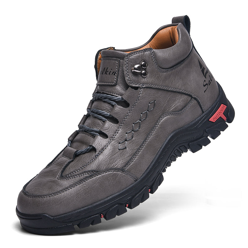 (🎁#5 Best Seller)  Men’s Orthopedic Handmade Leather Driving Boots–Pressure Relief, Waterproof, Slip-Resistant, Wide Toe, Arch&Ankle Support for Everyday & Travel