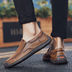 Men’s Handmade Leather Loafers – Arch Support, Wide Toe Box, Slip-On Comfort & Non-Slip Sole for Everyday Wear