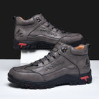 (🎁#5 Best Seller)  Men’s Orthopedic Handmade Leather Driving Boots–Pressure Relief, Waterproof, Slip-Resistant, Wide Toe, Arch&Ankle Support for Everyday & Travel