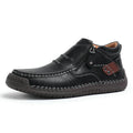 ⏰Limited Time Sale 70% OFF-Men’s Handmade Premium Leather Slip-On Driving Boots – Wide Toe, Arch Support, Waterproof, Pressure Relief, Non-Slip Sole for Casual, Travel & Outdoor