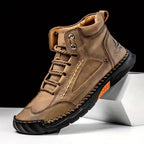 (🎁#2 Best Seller) Men's Handmade Leather Boots Waterproof Arch Support Spacious Toe Box