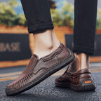 Men’s Handmade Leather Loafers – Arch Support, Wide Toe Box, Slip-On Comfort & Non-Slip Sole for Everyday Wear
