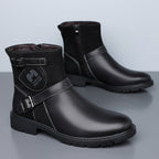 Men’s Orthopedic Motorcycle Handmade Boot–Pressure Relief, Waterproof, Slip-Resistant, Wide Toe, Arch&Ankle Support