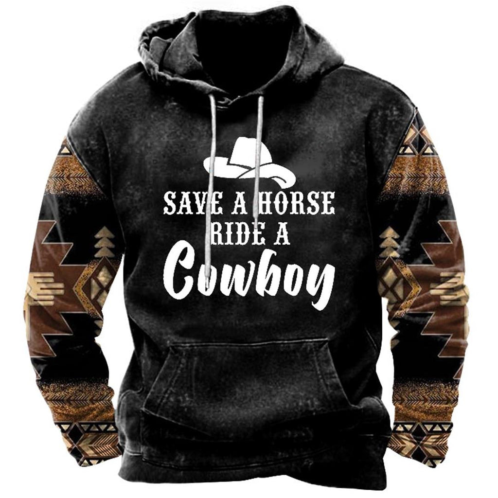 Men's Western Cowboy Hoodie