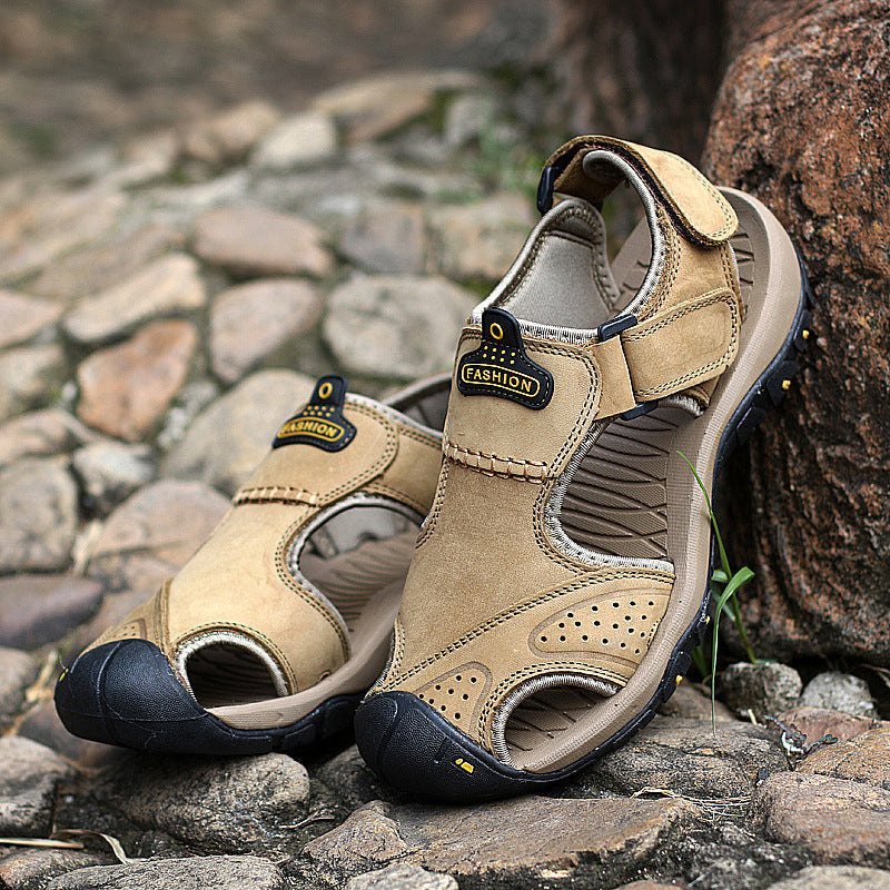 (👨‍⚕️Effect: Relieves Foot Pain) Men's Orthopedic Support Non-slip Sport Sandals Lightweight Trail Hiking Leather Sandals