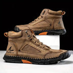 (🎁#2 Best Seller) Men's Handmade Leather Boots Waterproof Arch Support Spacious Toe Box