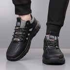 💥 12 HOURS. NO PAIN. Men’s Comfort Leather Outdoor Shoes – Arch Support, Wide Toe Box, Breathable Lining, Lightweight & Slip-Resistant for All-Day Wear