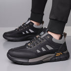 💥 12 HOURS. NO PAIN. Men’s Comfort Leather Outdoor Shoes – Arch Support, Wide Toe Box, Breathable Lining, Lightweight & Slip-Resistant for All-Day Wear