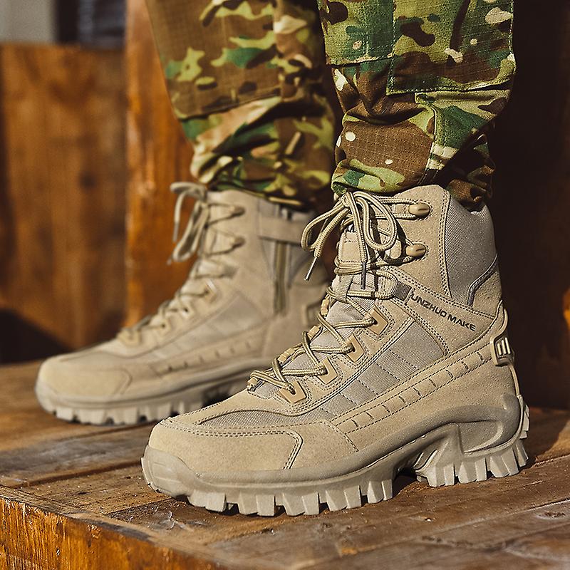 Men's Combat Boots Orthopedic Support Hiking Boots Waterproof Anti-Puncture Work Boots