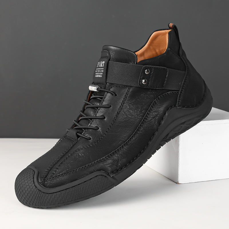 ⏰Limited-Time 70% OFF–Men’s Orthopedic Handmade Leather Hiking&Work Boots–Waterproof, Slip-Resistant, Wide Toe, Arch&Ankle Support  for Everyday&Travel