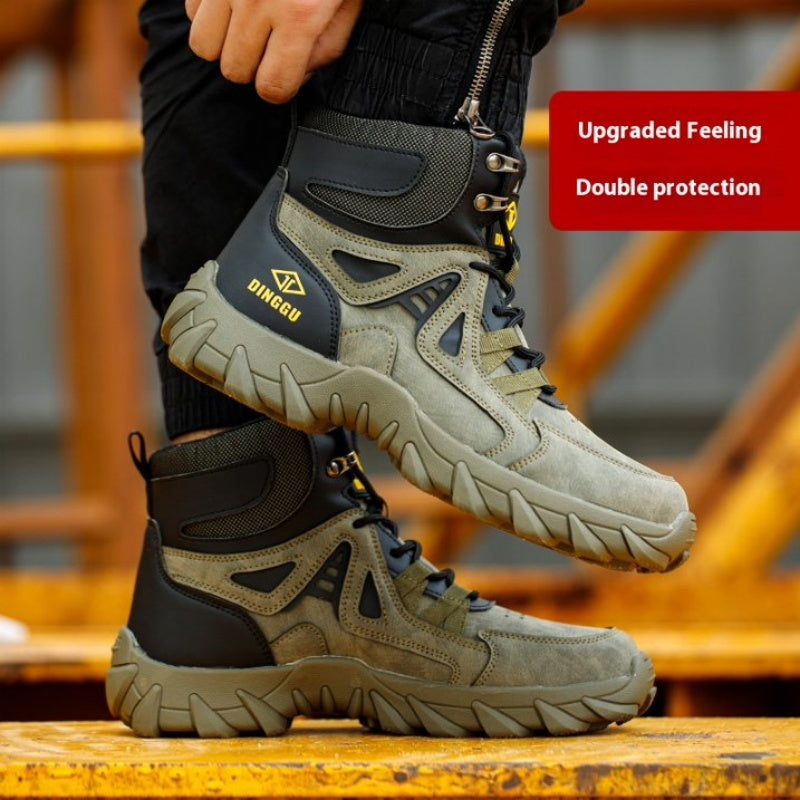 Men’s Steel Toe Orthotic Work Boots – Puncture-Resistant, Waterproof, Non-Slip, All-Day Comfort