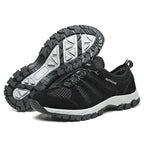 Men's Genuine Leather Breathable Lightweight Arch Support Hiking Orthopedic Shoes