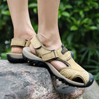 (👨‍⚕️Effect: Relieves Foot Pain) Men's Orthopedic Support Non-slip Sport Sandals Lightweight Trail Hiking Leather Sandals