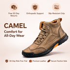 (🎁#2 Best Seller) Men's Handmade Leather Boots Waterproof Arch Support Spacious Toe Box