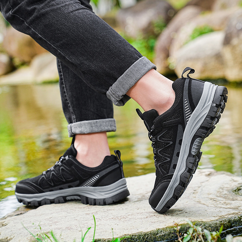 (🎁#7 Best Seller) Men’s Athletic Work Shoes – Arch Support, Wide Toe Box, Breathable, Lightweight, Non-Slip, Built for Hiking & Outdoor Use