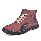 Men’s Handmade Leather Boots – Waterproof, Arch Support, Pressure Relief, Wide Toe Box, Built for Outdoor Comfort