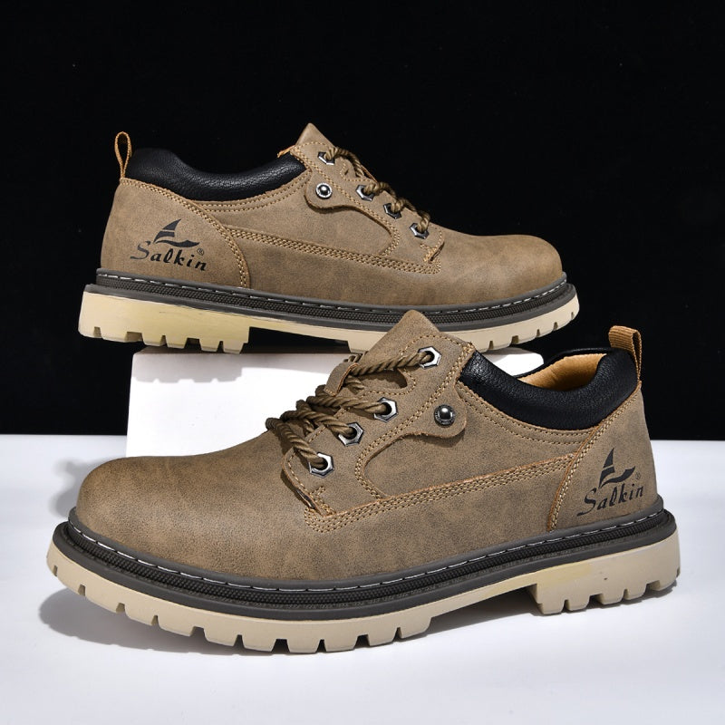 Men’s Durable Orthopedic  Leather Hiking Shoes – Waterproof, Slip-Resistant, Arch Support, Comfortable for All-Day Wear