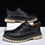 Men’s Durable Orthopedic  Leather Hiking Shoes – Waterproof, Slip-Resistant, Arch Support, Comfortable for All-Day Wear