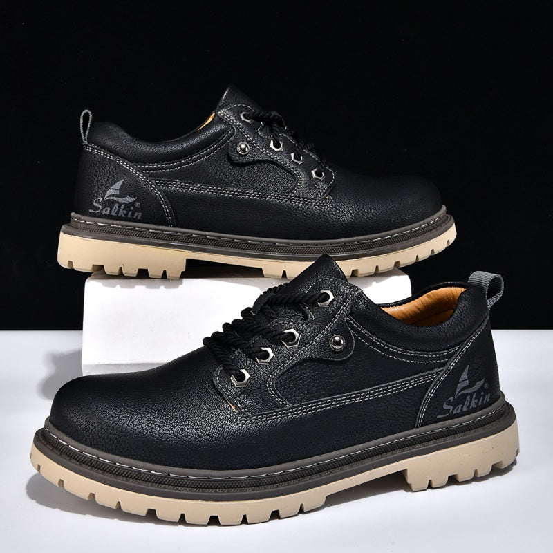 Men’s Durable Orthopedic  Leather Hiking Shoes – Waterproof, Slip-Resistant, Arch Support, Comfortable for All-Day Wear