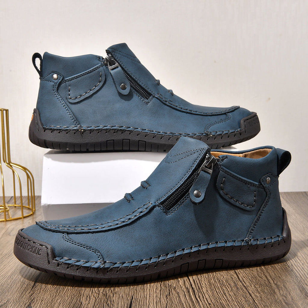 ⏰Limited Time Sale 70% OFF– Men’s Handmade Leather Driving Boots | Wide Toe, Arch Support, Waterproof, Pressure Relief, Non-Slip Comfort for Everyday & Travel