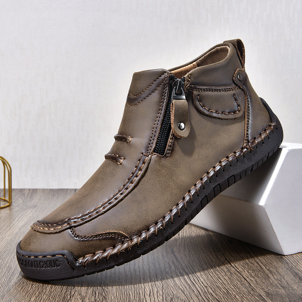 ⏰Limited Time Sale 70% OFF– Men’s Handmade Leather Driving Boots | Wide Toe, Arch Support, Waterproof, Pressure Relief, Non-Slip Comfort for Everyday & Travel